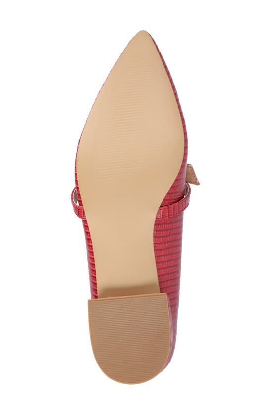 Shop Journee Collection Cait Snake Embossed Pump In Red