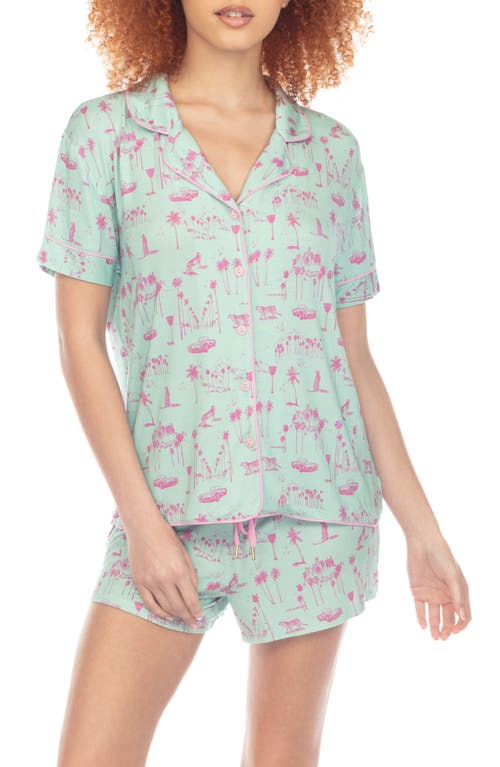 Shop Honeydew Intimates Honeydew All American Shortie Pajamas In Kelp Toile