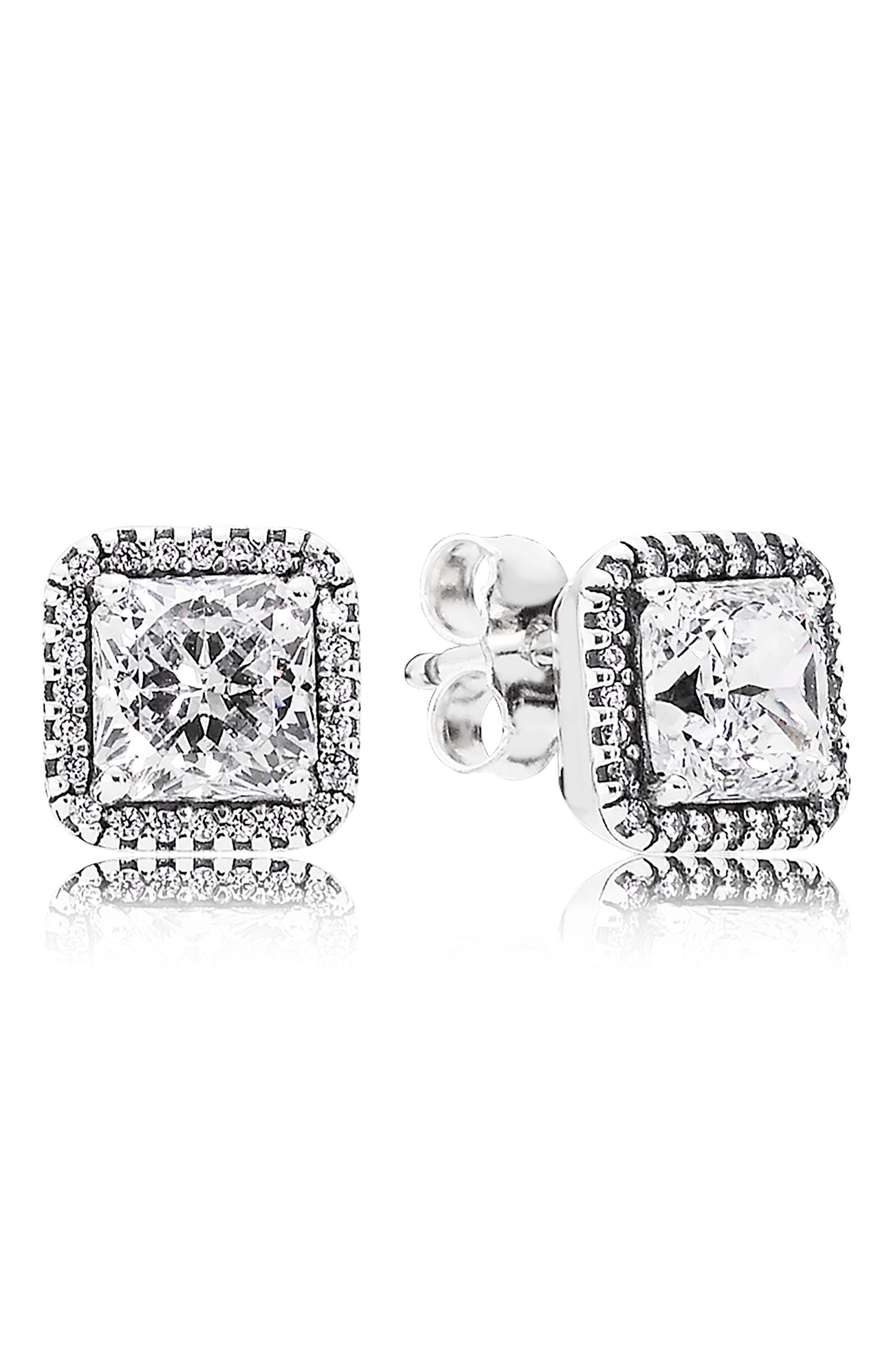 PANDORA 'Timeless Elegance' Stud Earrings in Silver at Nordstrom