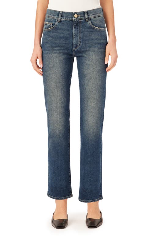DL1961 Patti High Waist Ankle Straight Leg Jeans in Fisher Vintage at Nordstrom, Size 30