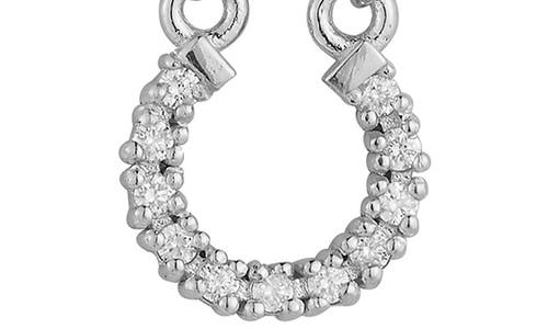 Shop Ember Fine Jewelry 14k Gold Diamond Horse Shoe Pendant Necklace In White/silver