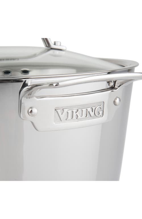 Viking 3-ply Contemporary Stain Stockpot With Lid In Stainless Steel