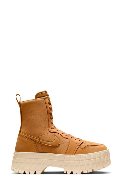 Shop Jordan Air  1 Brooklyn Platform Sneaker In Wheat/muslin/wheat