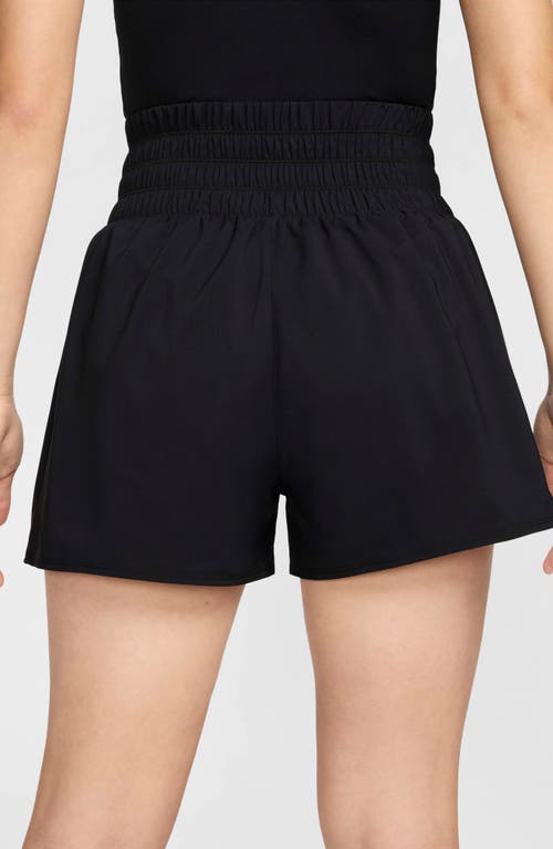 Shop Nike Dri-fit Ultrahigh Waist Brief Lined Shorts In Black/cool Grey