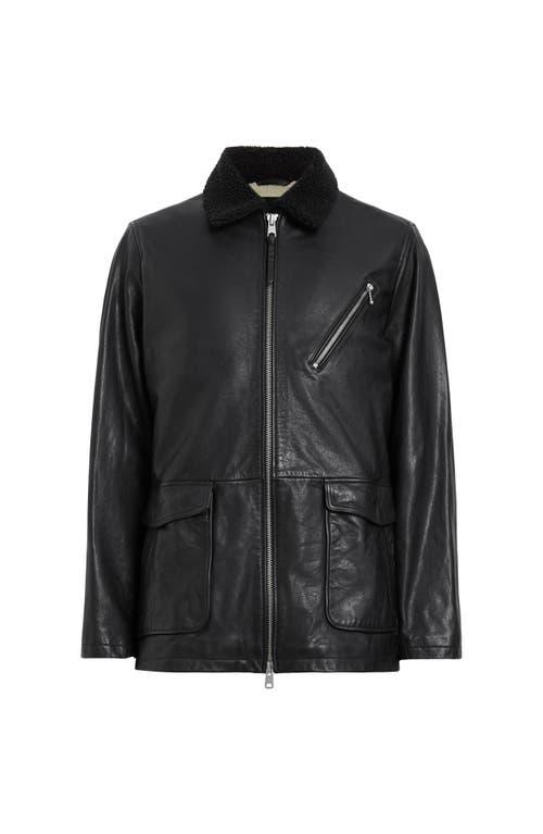 Shop Allsaints Moriarty Leather Jacket In Black