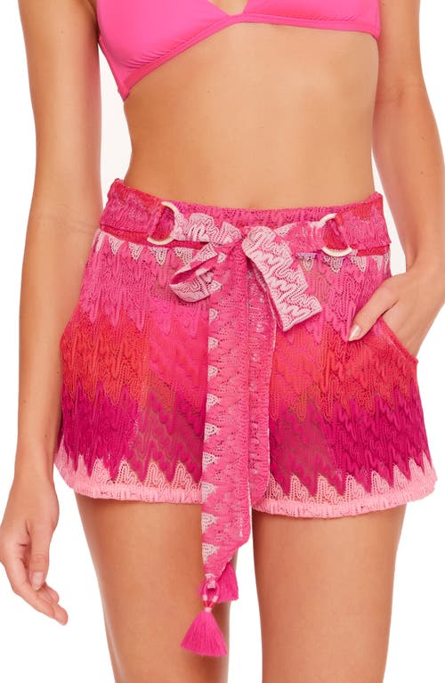 Trina Turk Cascade Cover-Up Shorts in Pink