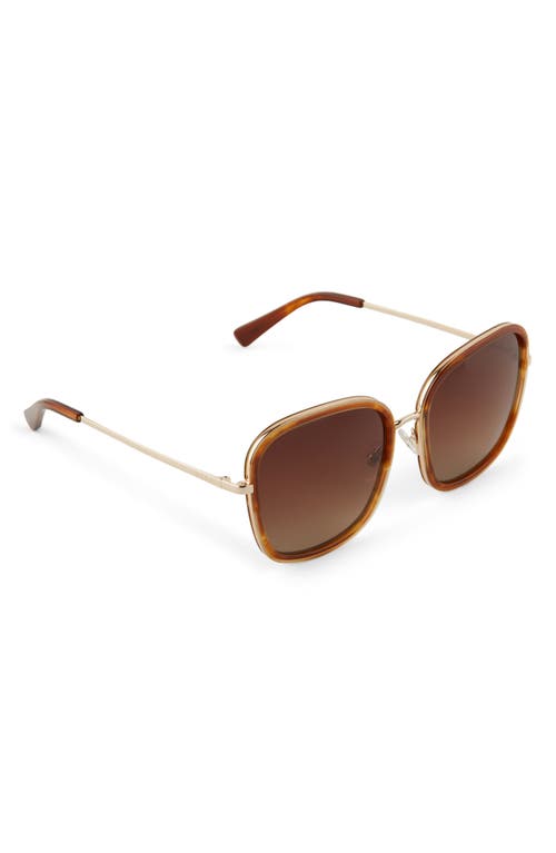 DIFF DIFF GENEVIVE 57MM GRADIENT SQUARE SUNGLASSES 