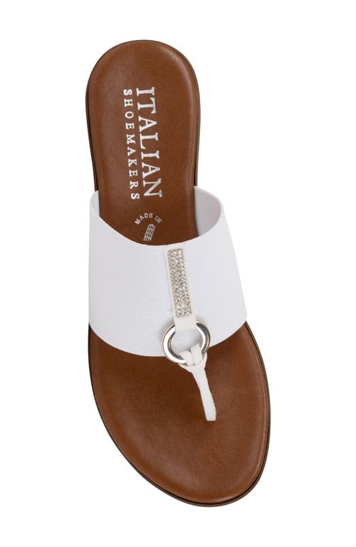 Italian Shoemakers Lillee Flip Flop In White