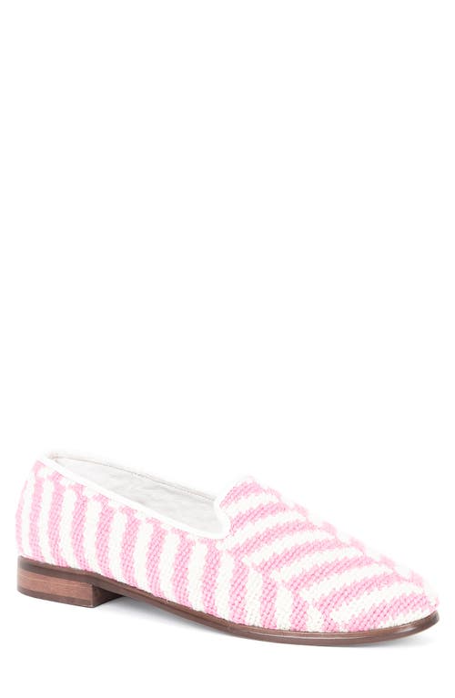 ByPaige BY PAIGE Needlepoint Herringbone Flat in Pink