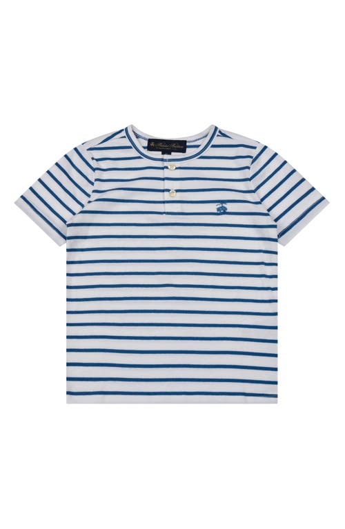 Brooks Brothers Kids' Stripe Henley Blue at Nordstrom,