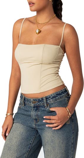 EDIKTED Juno Corset Crop Camisole