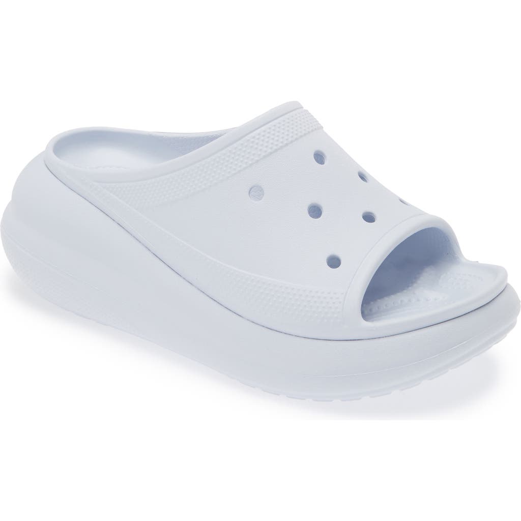 Crocs Crush Platform Slide Sandal In White