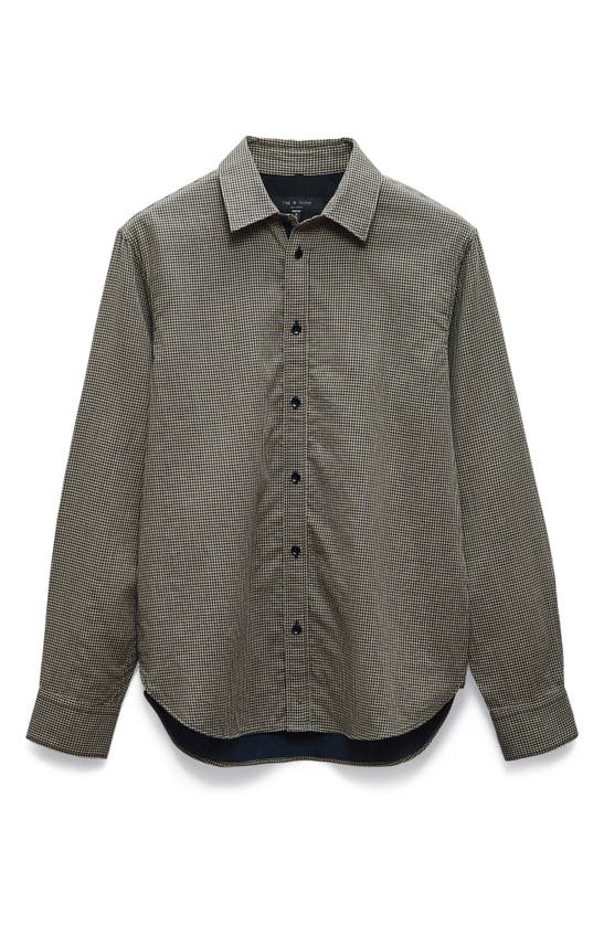 Shop Rag & Bone Gus Gingham Double Gauze Button-up Shirt In Navyging