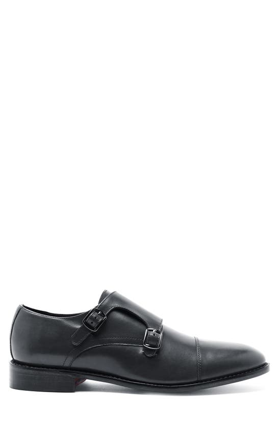 Anthony Veer Men's Roosevelt Ii Double Monk Slip-on Dress Shoe In Black