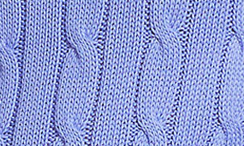 Shop Polo Ralph Lauren Julianna Cable Stitch Pima Cotton Sweater In New Litchfield Blue