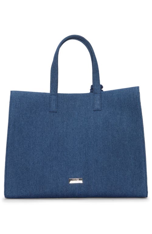 Shop Vince Camuto Aalis Canvas Tote Bag In Denim