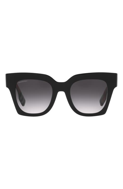 burberry Kitty 51mm Gradient Square Sunglasses in Black at Nordstrom