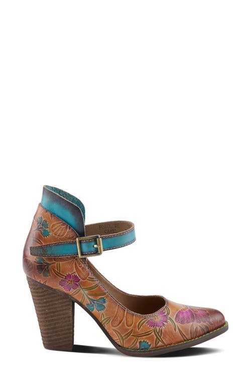 L'artiste By Spring Step Foxglove Ankle Strap Pump In Camel Multi