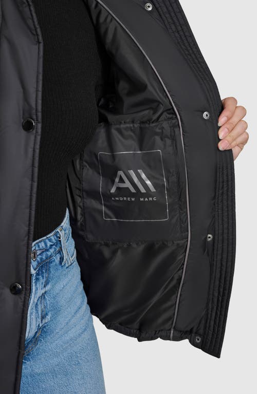 Andrew Marc Riley Coat In Black