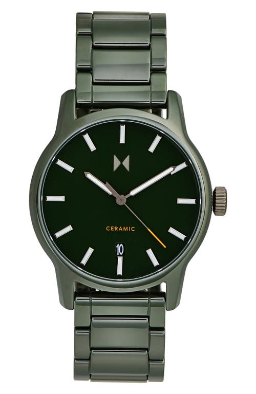 Shop Mvmt Classic Ii Ceramic Bracelet Watch, 44mm In Green