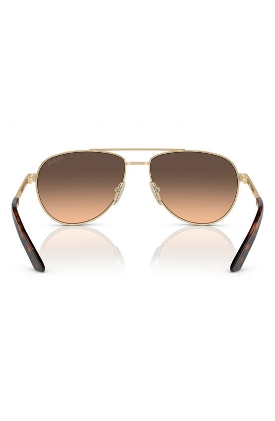 Shop Prada 60mm Pilot Sunglasses In Matte Pale Gold