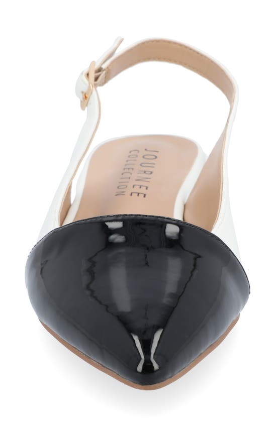 Journee Collection Bertie Slingback Flat In White