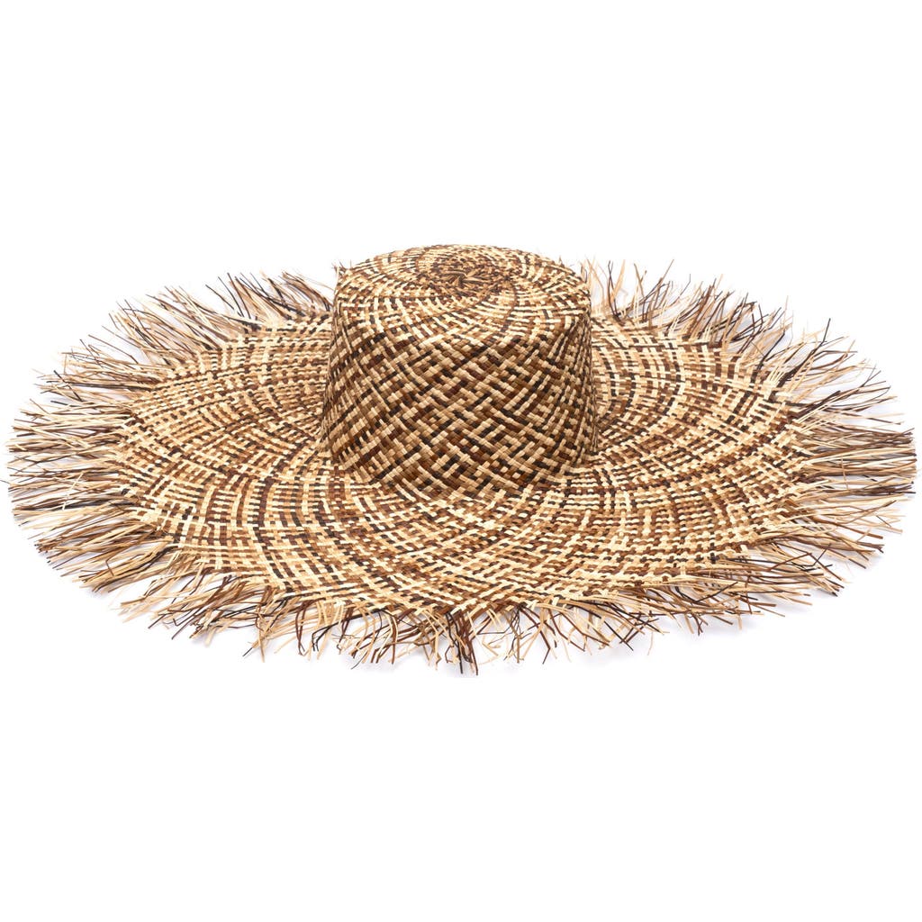Eugenia Kim Valentina Wide Brim Straw Sun Hat In Brown/multi