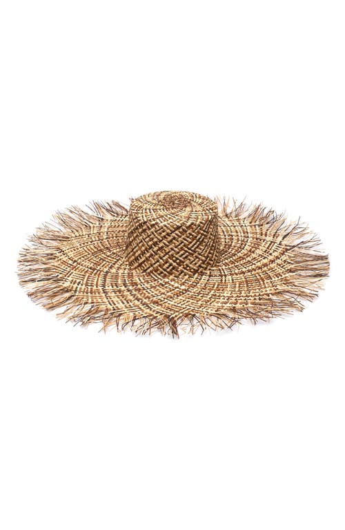 Eugenia Kim Valentina Wide Brim Straw Sun Hat In Brown/multi