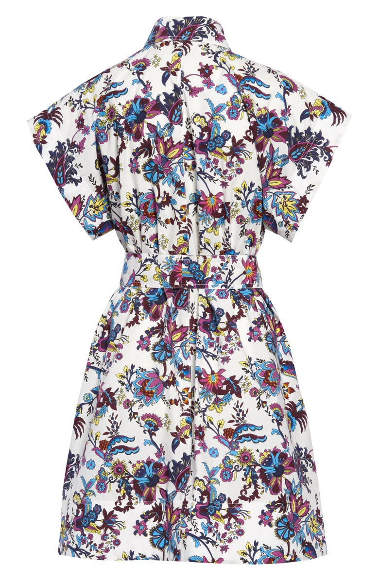 Givenchy Floral Print Cotton Poplin Shirtdress, Alternate, color, 
