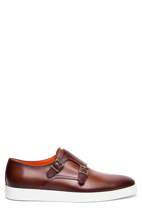 Shop Santoni Bankable Sneaker In Brown-m48