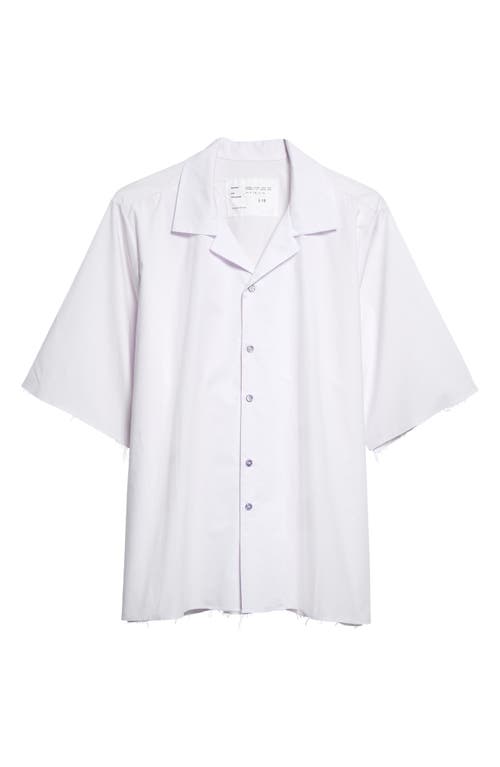 Camiel Fortgens School Short Sleeve Cotton Button-Up Shirt in Pale Lilac