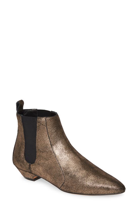 Linea Paolo Regan Bootie In Bronze Suede