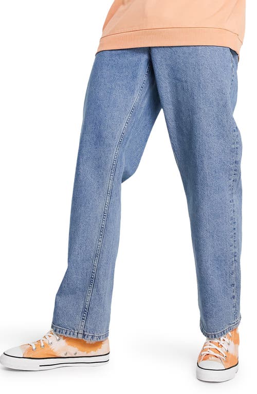 Topman Baggy Jeans in Mid Blue