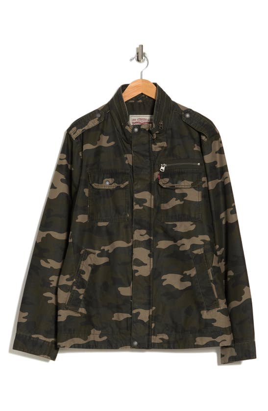 Levi's® Washed Cotton Two Pocket Military Jacket In Camouflage ModeSens