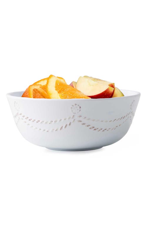 Juliska Berry & Thread Melamine Cereal/ice Cream Bowls, Set Of 4 In Whitewash