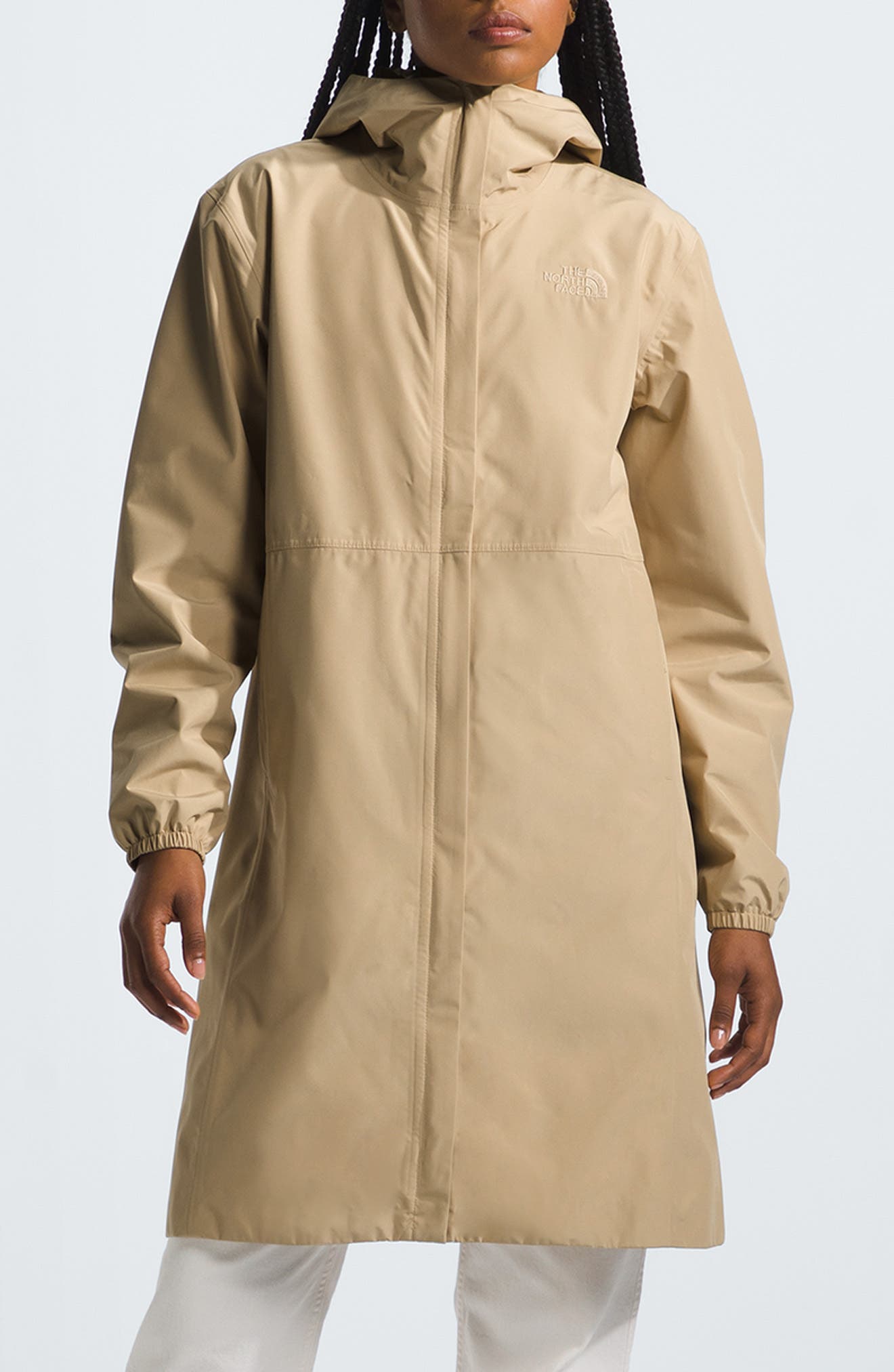 north face beige rain jacket