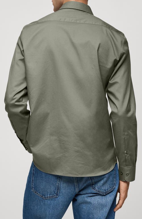 Mango Regular-fit 100% Cotton Shirt Green In Green