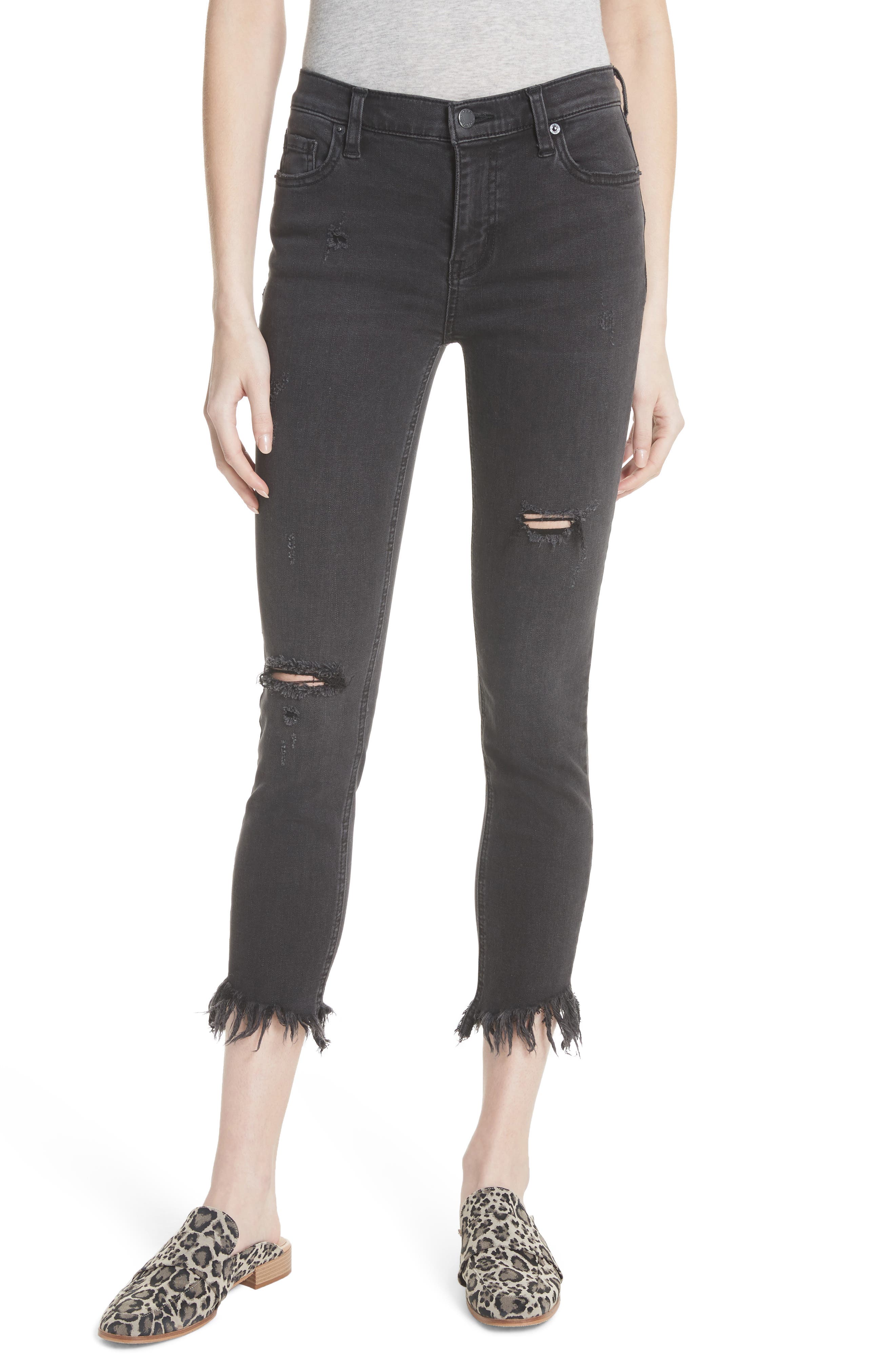 great heights frayed skinny jeans