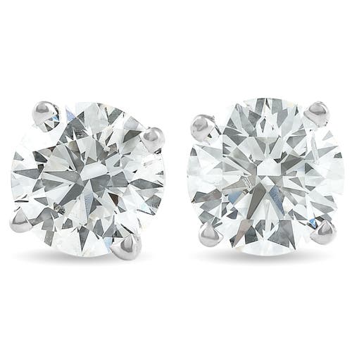 Bliss Diamond Platinum 1 1/2ct Lab Grown Diamond Studs In 950 Platinum