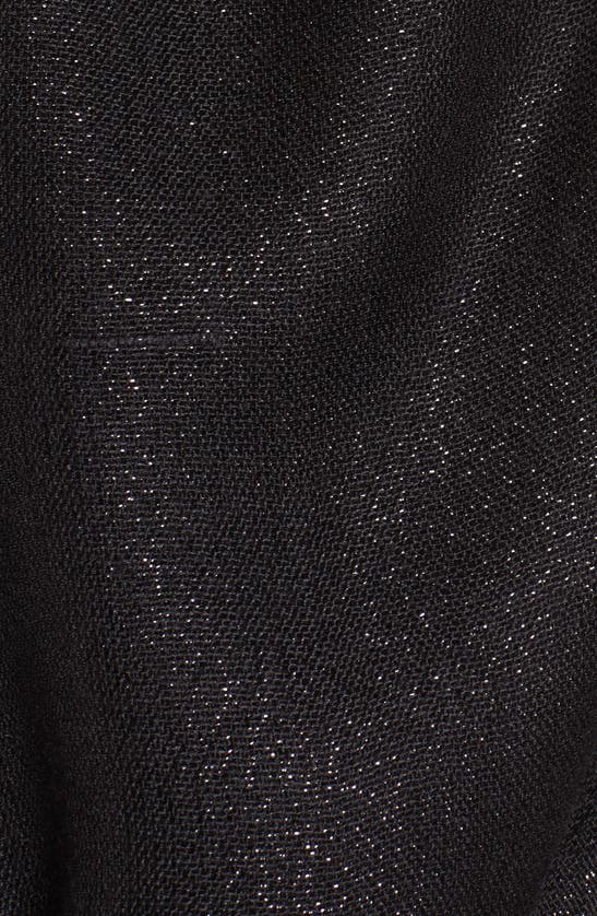 Nordstrom Metallic Lightweight Wrap In Black