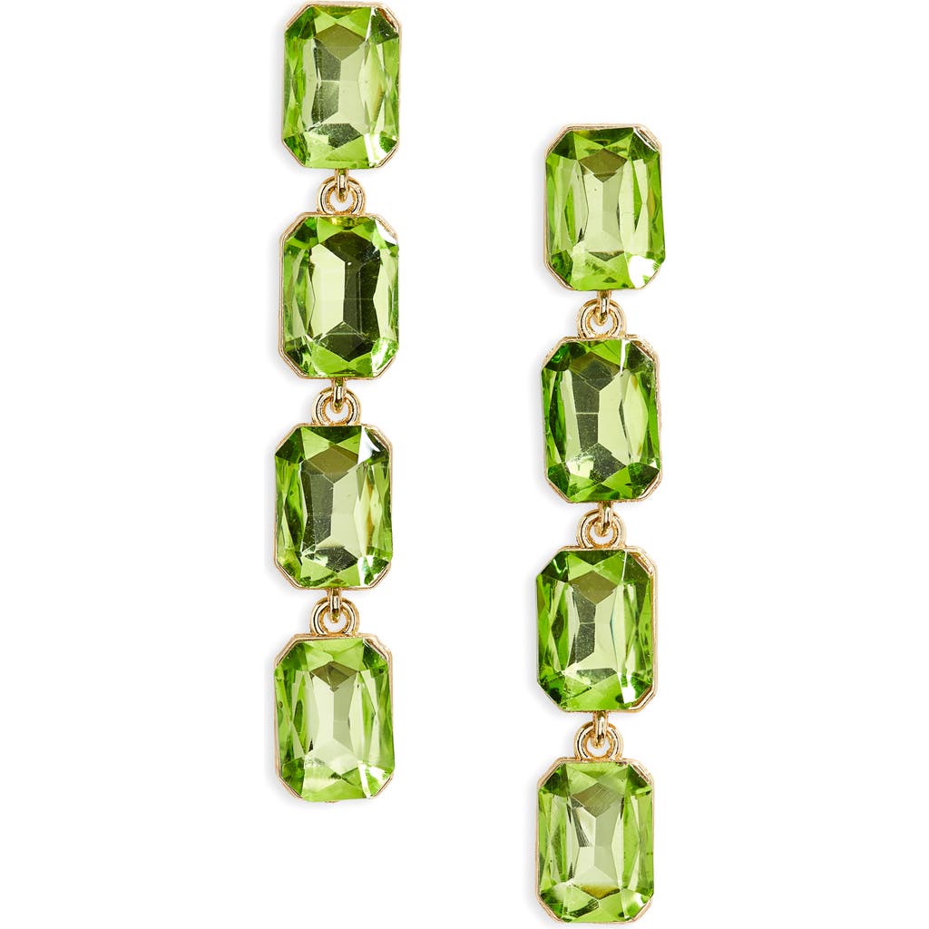 Cara Crystal Linear Drop Earrings In Gold