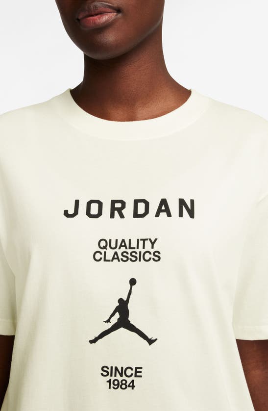 Shop Jordan Quality Classics Graphic T-shirt In Sail/ Black