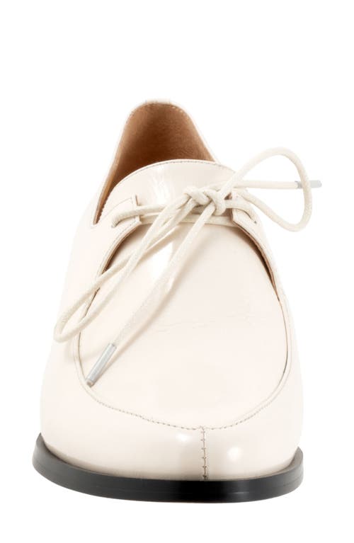 Eos Footwear Casi Derby In Bone Patent