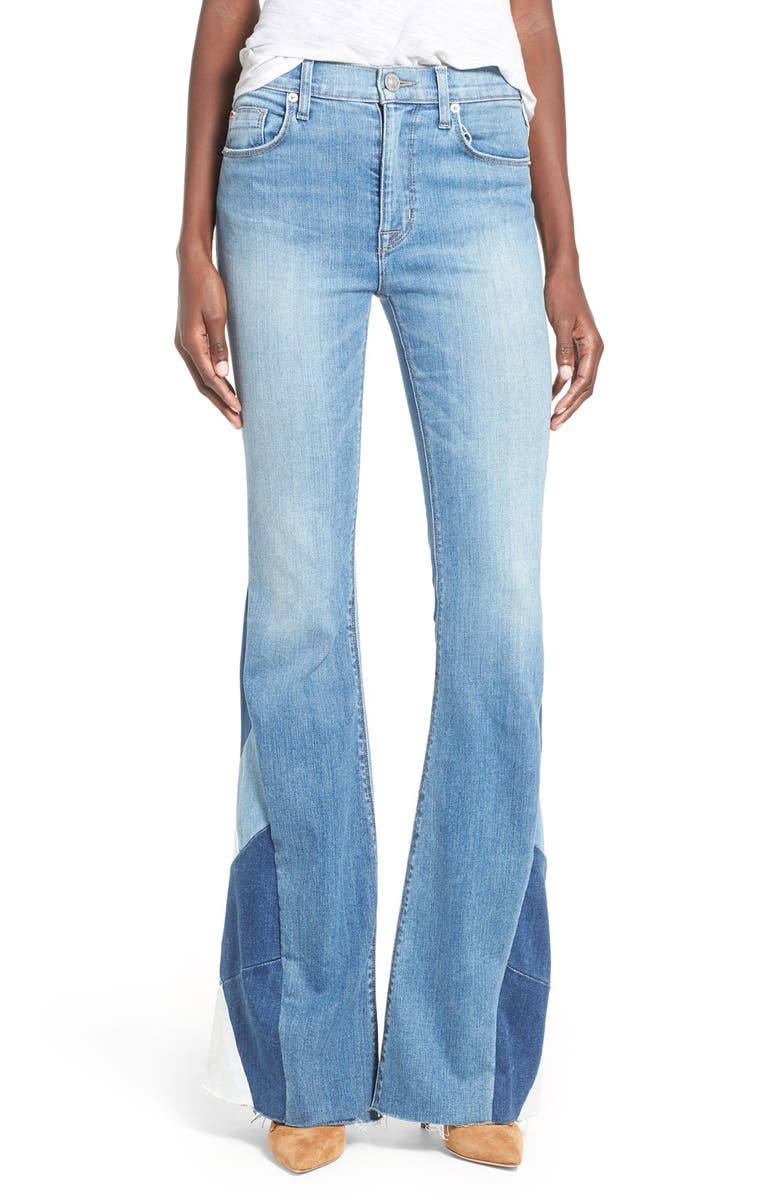 Hudson Jeans Laurel Patchwork Flare Jeans (Radio Silence) | Nordstrom