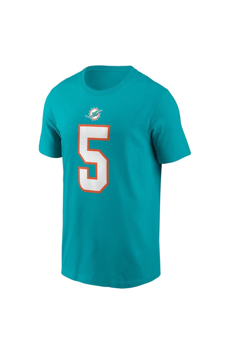 Nike Men's Nike Jalen Ramsey Aqua Miami Dolphins Player Name & Number T ...