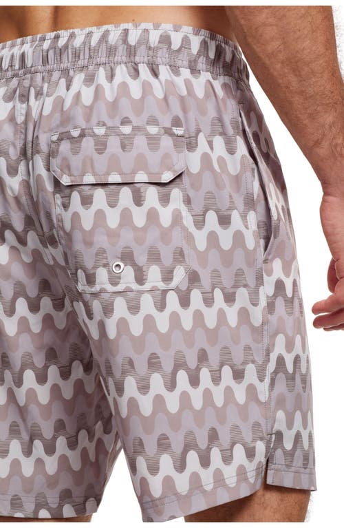 Gottex Men Beach Vibe 7" Swim Shorts In Multi Taupe