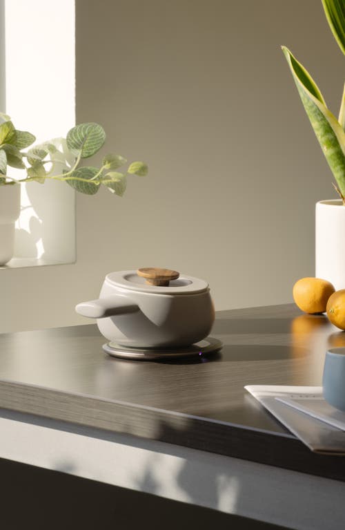 Ohom Fondi Self-heating Fondue Set In Soft Gray