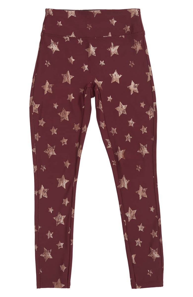 SPANX<SUP>®</SUP> Kids' Faux Leather Star Leggings, Main, color, ROSE GOLD STAR