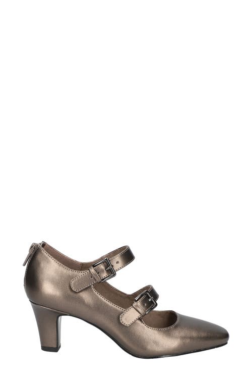 Shop Easy Street Willis Square Toe Mary Jane Pump In Pewter