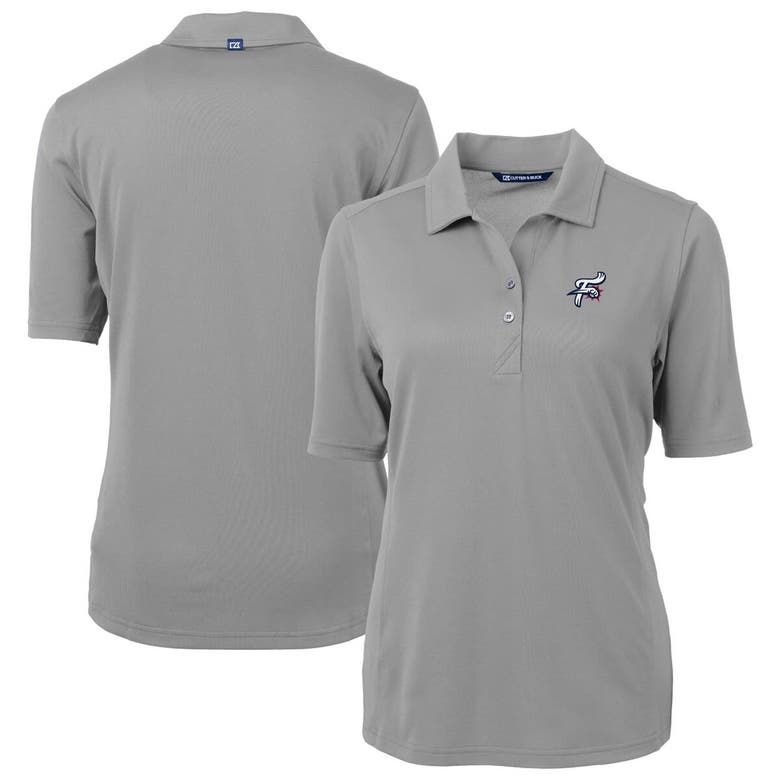 Shop Cutter & Buck Gray Reading Fightin Phils Virtue Drytec Eco Pique Recycled Polo